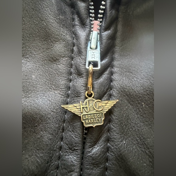 Harley-Davidson Black Leather Fringe Motorcycle Jacket - Picture 11 of 12